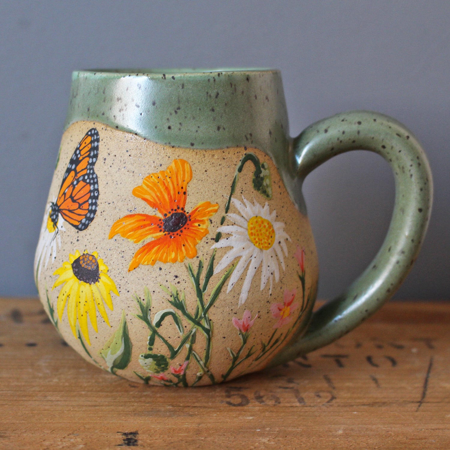 Wildflower Mug 2 16 oz Wilding Ceramics