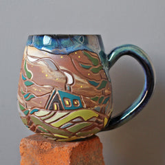 Moody Marbled Aframe Mug 2 | 16 oz